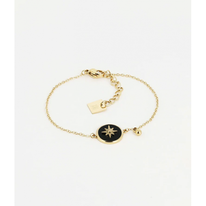 Bracelet ou collier avec médaille étoile 20 mm acier