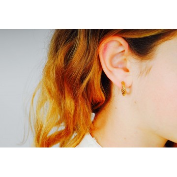 Boucles d'oreilles acier doré